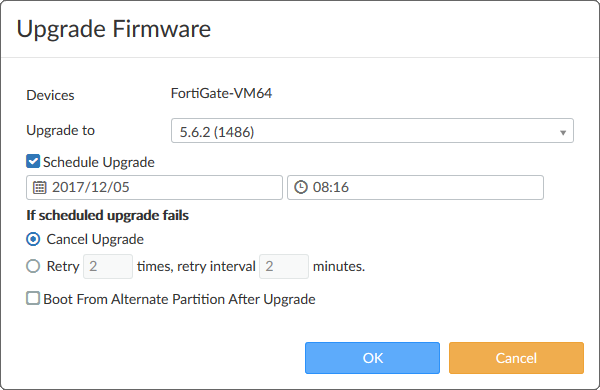 firmware upgrade encountered an issue